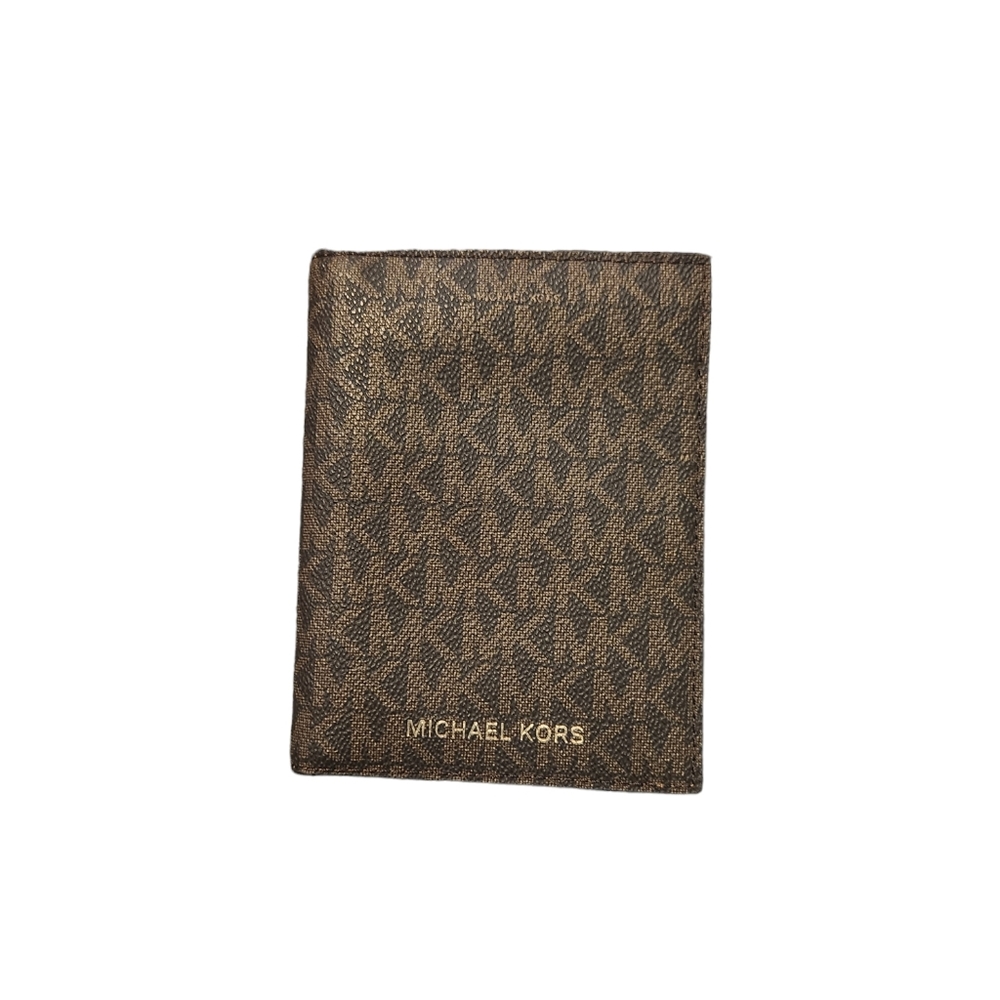 Michael Kors Brown Passport/ID Bifold Wallet